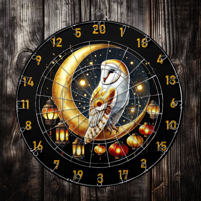Bullseye by Moonlight: Owl-Standing Aim Dartboard (Creator Uploaded)