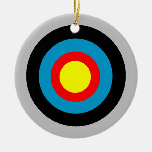 Bullseye Ceramic Ornament (Front)