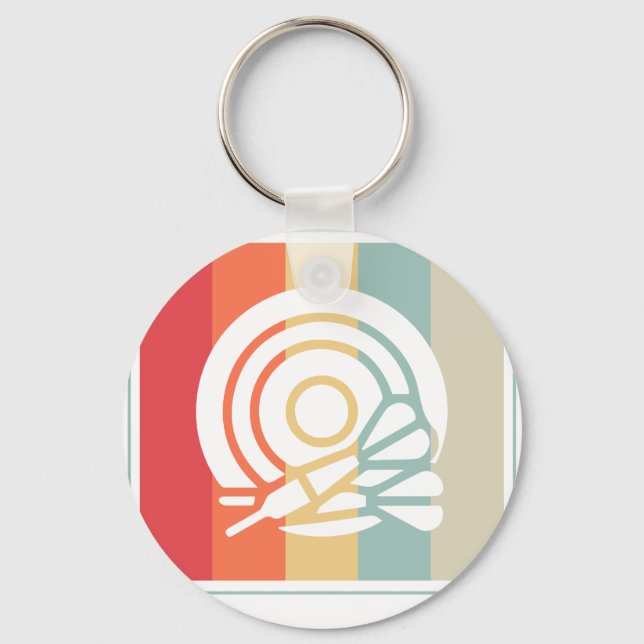 Bullseye Dart Board Dartboard Target Key Ring (Front)