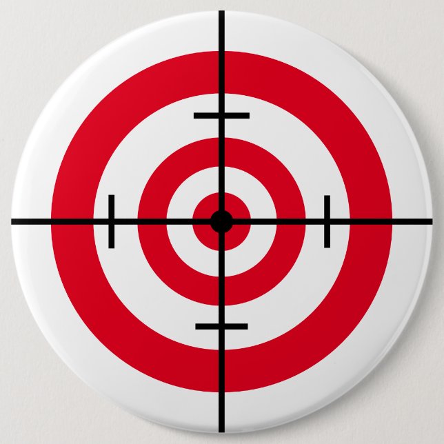 Bullseye in the Crosshairs 6 Cm Round Badge (Front)