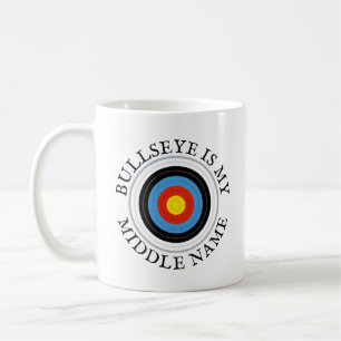 Bullseye Is My Middle Name Archery Lover Coffee Mug