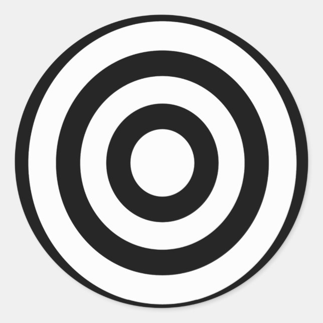bullseye - On Target Classic Round Sticker (Front)