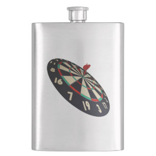 Bullseye On The Dartboard, Classic Hip Flask