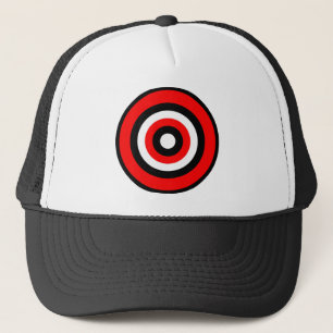 BullsEYE Red Black White Trucker Hat