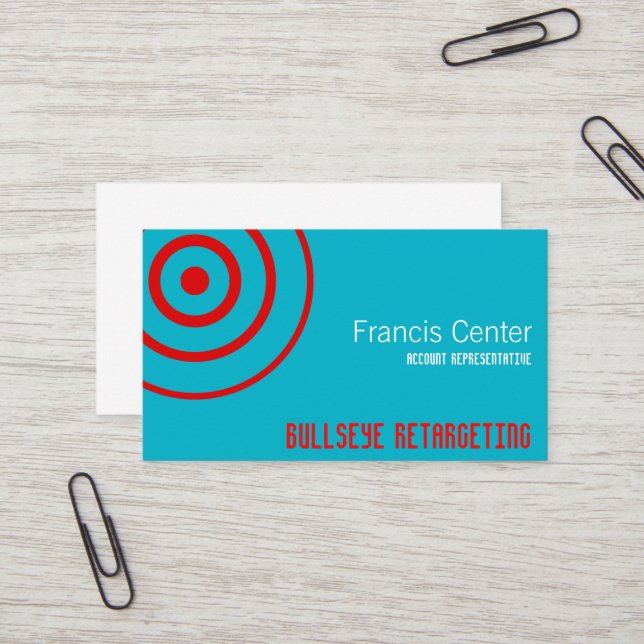 Bullseye Symbol Business Card (Front/Back In Situ)