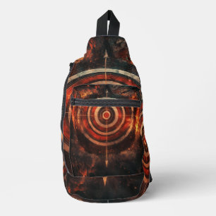 Bullseye Symbol Digital Art Sling Bag