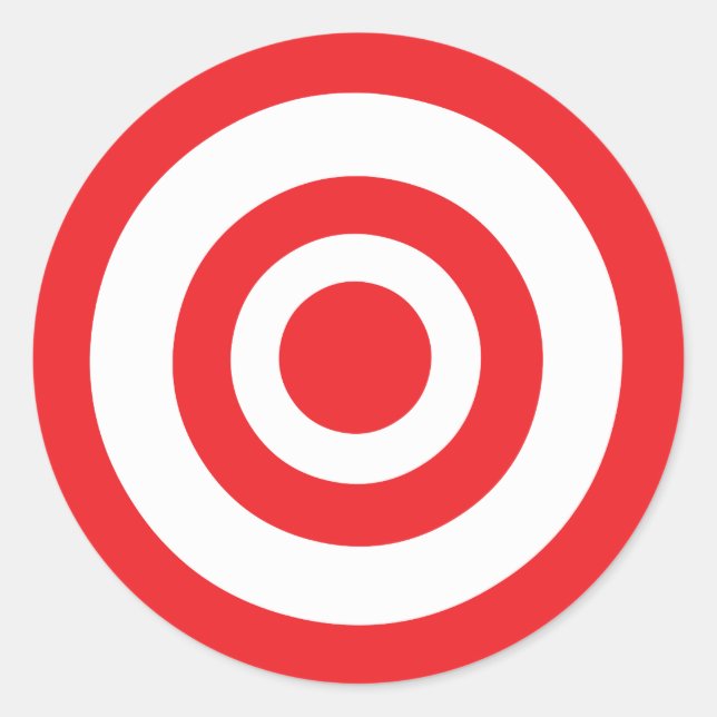 Bullseye Target Classic Round Sticker (Front)