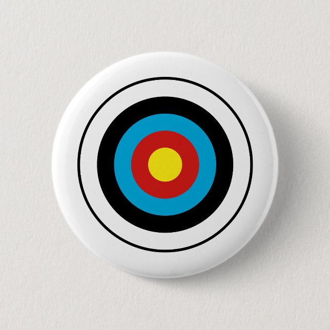 Bullseye Target Design 6 Cm Round Badge (Front)