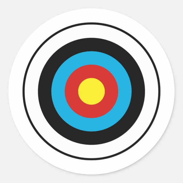 Bullseye Target Design Classic Round Sticker (Front)