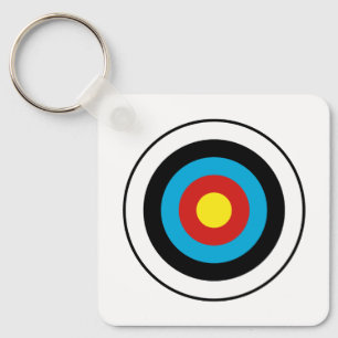 Bullseye Target Design Key Ring