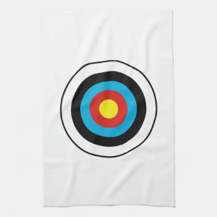 Bullseye Target Design Tea Towel