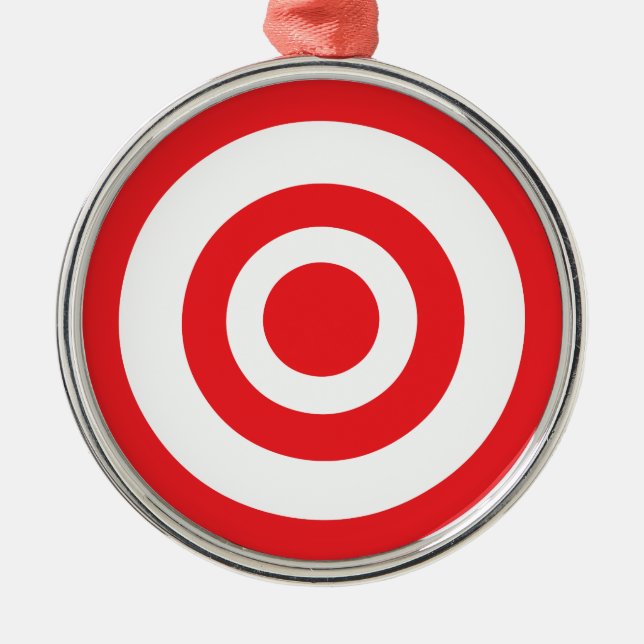 Bullseye Target Metal Tree Decoration (Front)