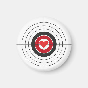Bullseye Target with Heart Magnet