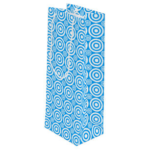 Bullseye-WINE GIFT BAG, Lt Blue-White Wine Gift Bag