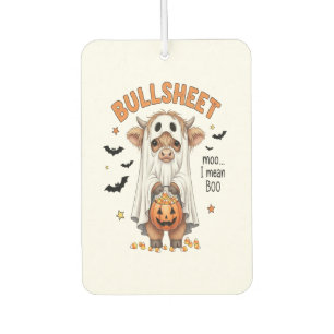 Bullsheet Highland Cow Funny Ghost Car Air Freshener