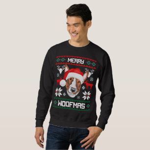 Bullterrier Merry Woofmas Christmas Sweatshirt