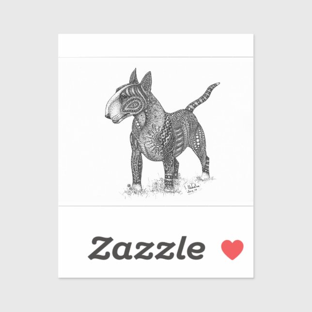 Bullterrier Vinyl Sticker (Sheet)