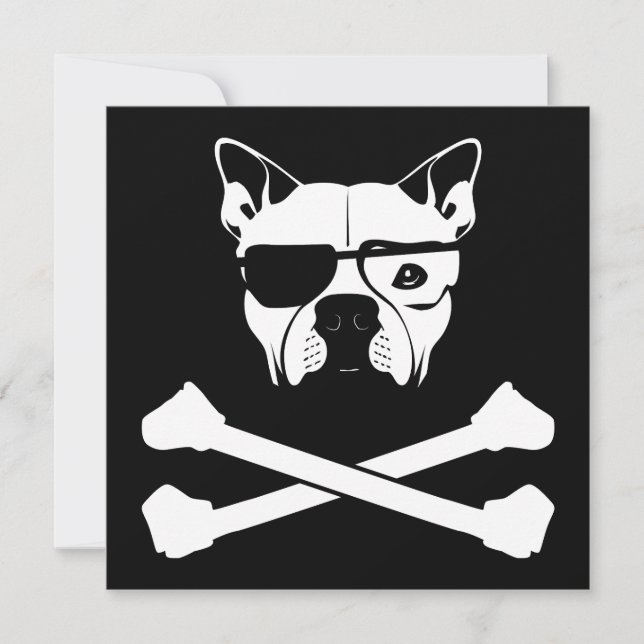 bully breed and crossbones invitation (Front)