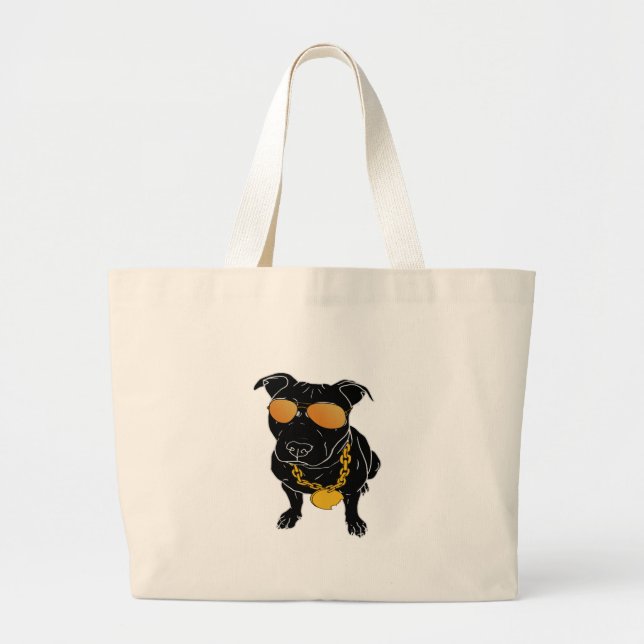 Bully breed design large tote bag (Front)