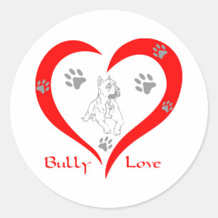 BULLY LOVE CLASSIC ROUND STICKER
