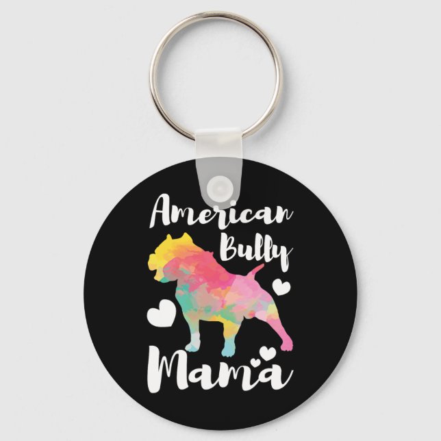 Bully Mama Bulldog Owner Mum  Key Ring (Front)