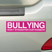 BULLYING WON'T STRAIGHTEN OUR RAINBOW -.png Bumper Sticker (On Car)