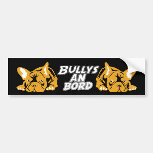 Bullys on board onblack bumper sticker