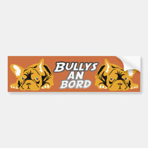 Bullys on board orange bumper sticker