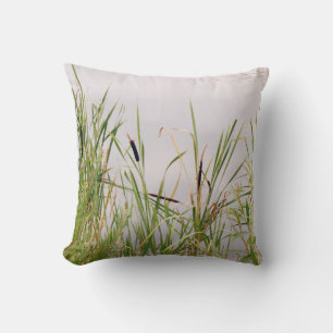 Bulrushes By Water Cushion