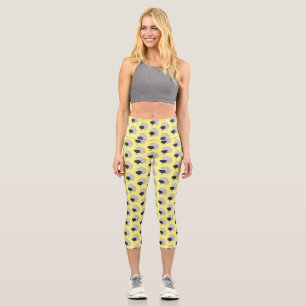 Bulwer's pheasant bird cartoon illustration capri leggings