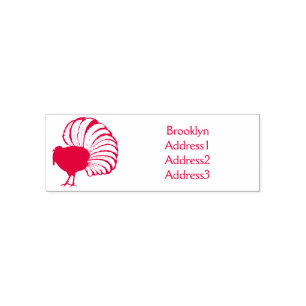 Bulwer's pheasant bird cartoon illustration self-inking stamp