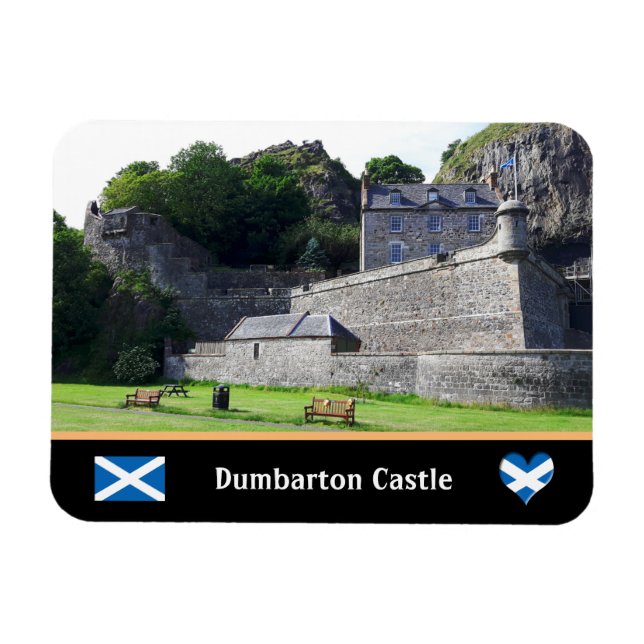 Bumbarton Castle, Dumbarton Rock / Scotland Magnet (Horizontal)