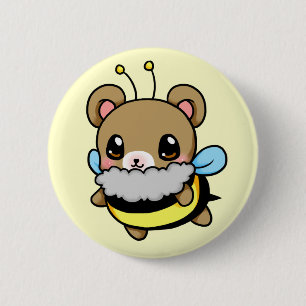 Bumble Bear 6 Cm Round Badge