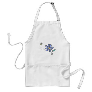 Bumble Bee and Blue Flower Standard Apron