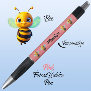 Bumble Bee, Animal Gift, Honeybee Colourful Pink