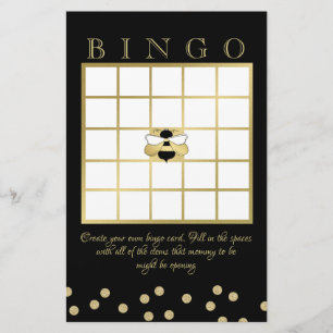 Bumble Bee Baby Shower Bingo Stationery