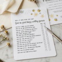 Bumble Bee Baby Shower Games, Bee Theme Party Game