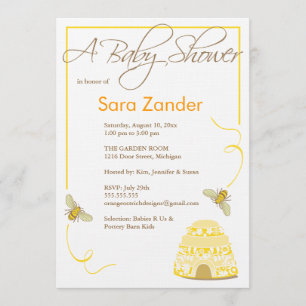 Bumble Bee Baby Shower Invitation