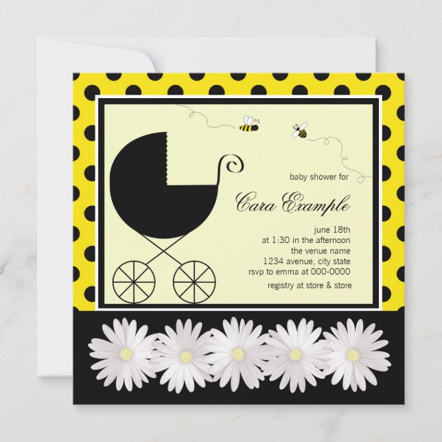 Bumble Bee Baby Shower Invitation (Front)