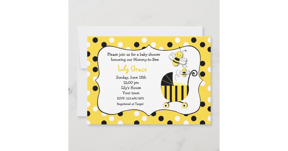 Bumble Bee Baby Shower Invitations Zazzle
