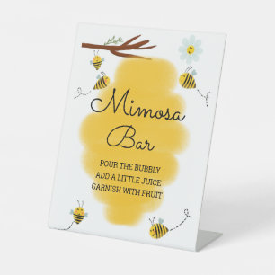 Bumble Bee Baby Shower Mimosa Bear Sign