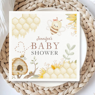 Bumble Bee Baby Shower Paper Napkin