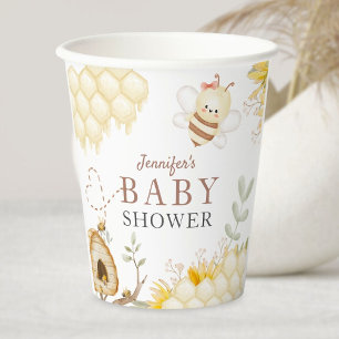 Bumble Bee Baby Shower Paper Paper Cups