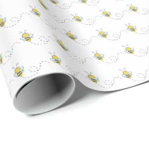 Bumble Bee Baby Shower Wrapping Paper