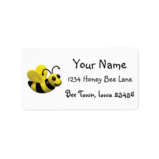 Bumble Bee Birthday Party Label (Front)