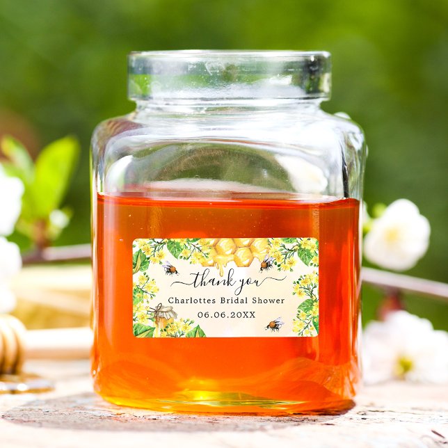  Bumble bee Bridal shower yellow floral thank you (Creator Uploaded)