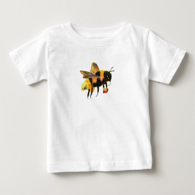 Bumble Bee carrying pollen   Baby T-Shirt (Front)