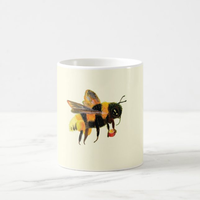 Bumble Bee carrying pollen   Coffee Mug (Center)