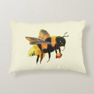 Bumble Bee carrying pollen   Decorative Cushion