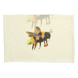 Bumble Bee carrying pollen  Pillowcase